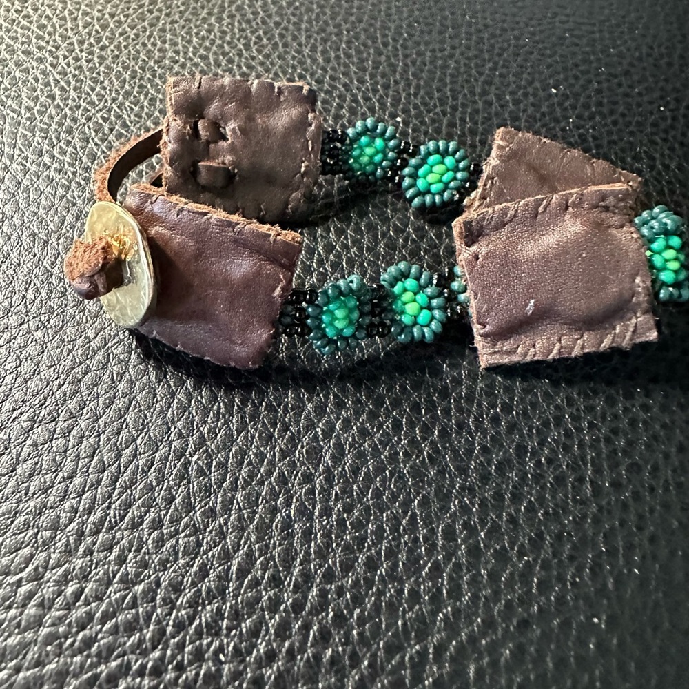 SAMADHI HANDMADE LEATHER BEADED BRACELET